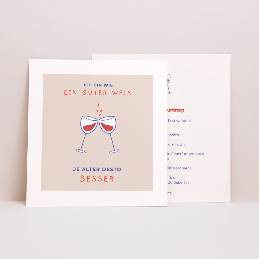 Beilegekarte Geburtstag Erwachsener Quadrat foto