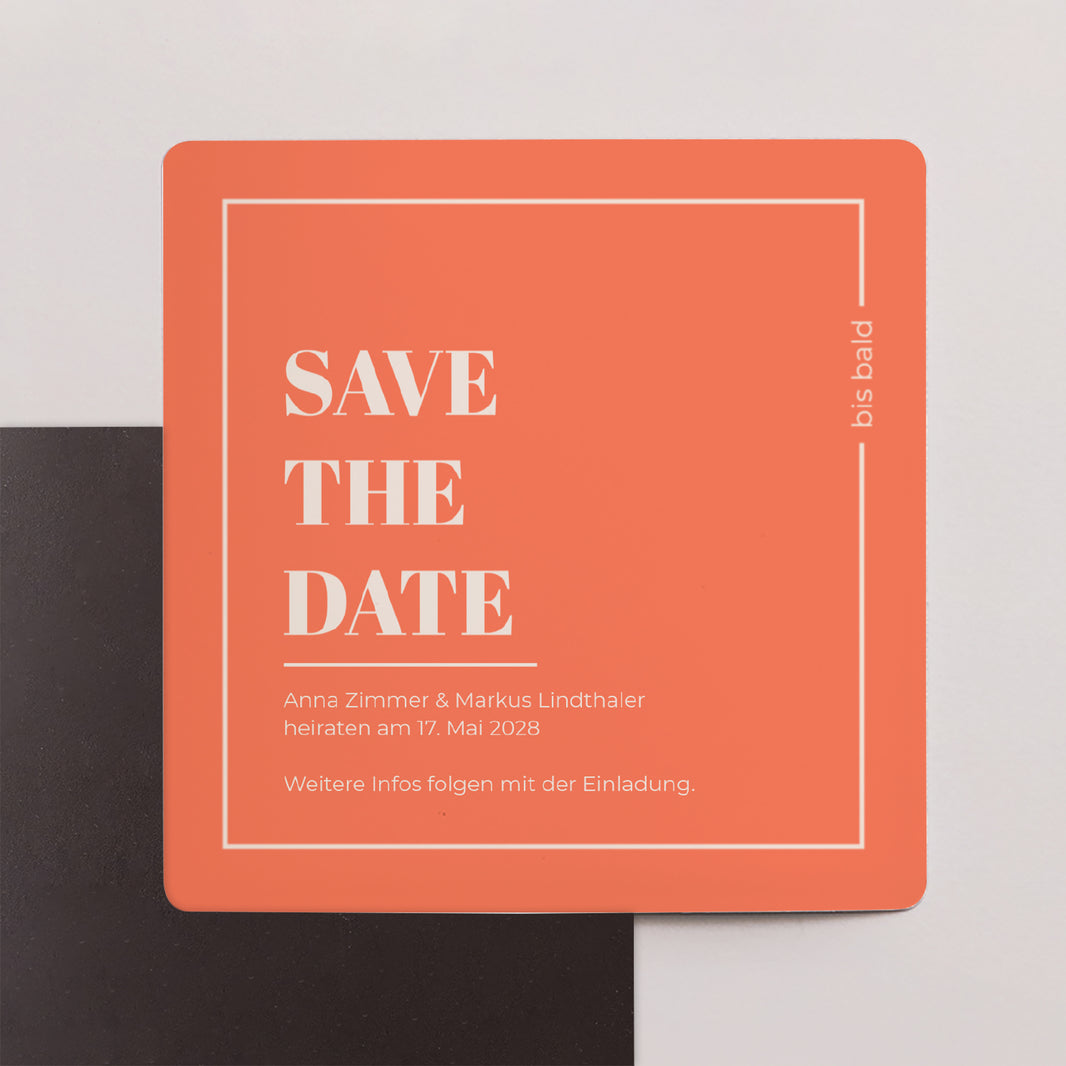 Save the date Karte Hochzeit Satz von 9, magnetisch. pop & love foto N° 1