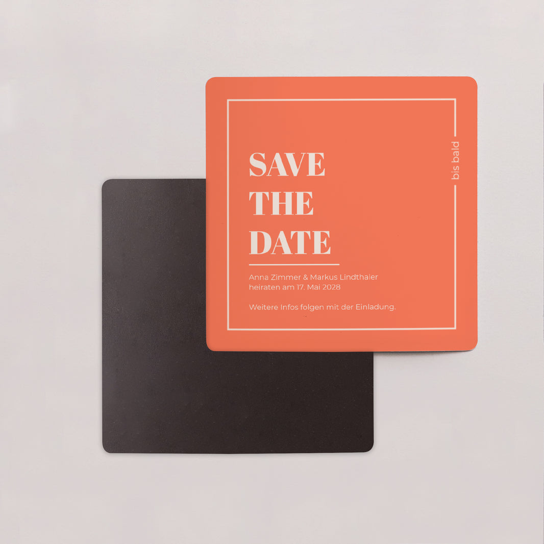 Save the date Karte Hochzeit Satz von 9, magnetisch. pop & love foto N° 2