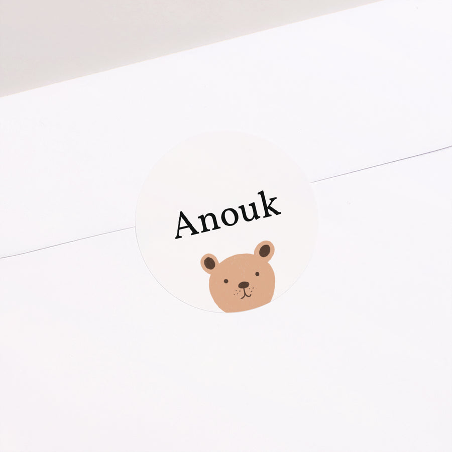 Sticker Geburt Rund Schmusetücher und Rasseln foto