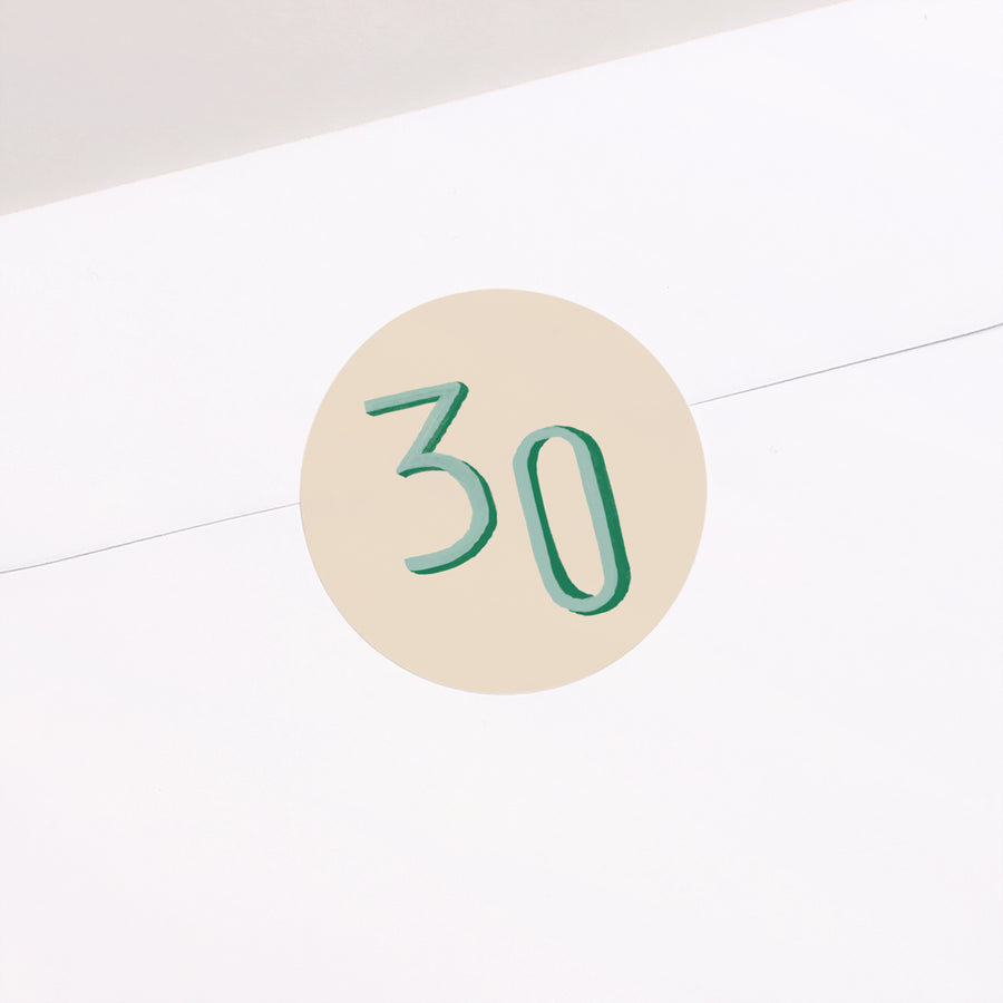 Sticker Geburtstag Erwachsener Rund Pop 30 foto