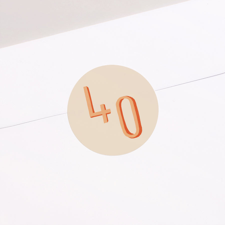 Sticker Geburtstag Erwachsener Rund Pop 40 foto