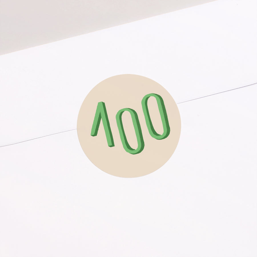 Sticker Geburtstag Erwachsener Rund Pop 100 foto