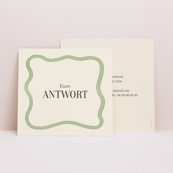 Antwortkarte Hochzeit Quadrat foto