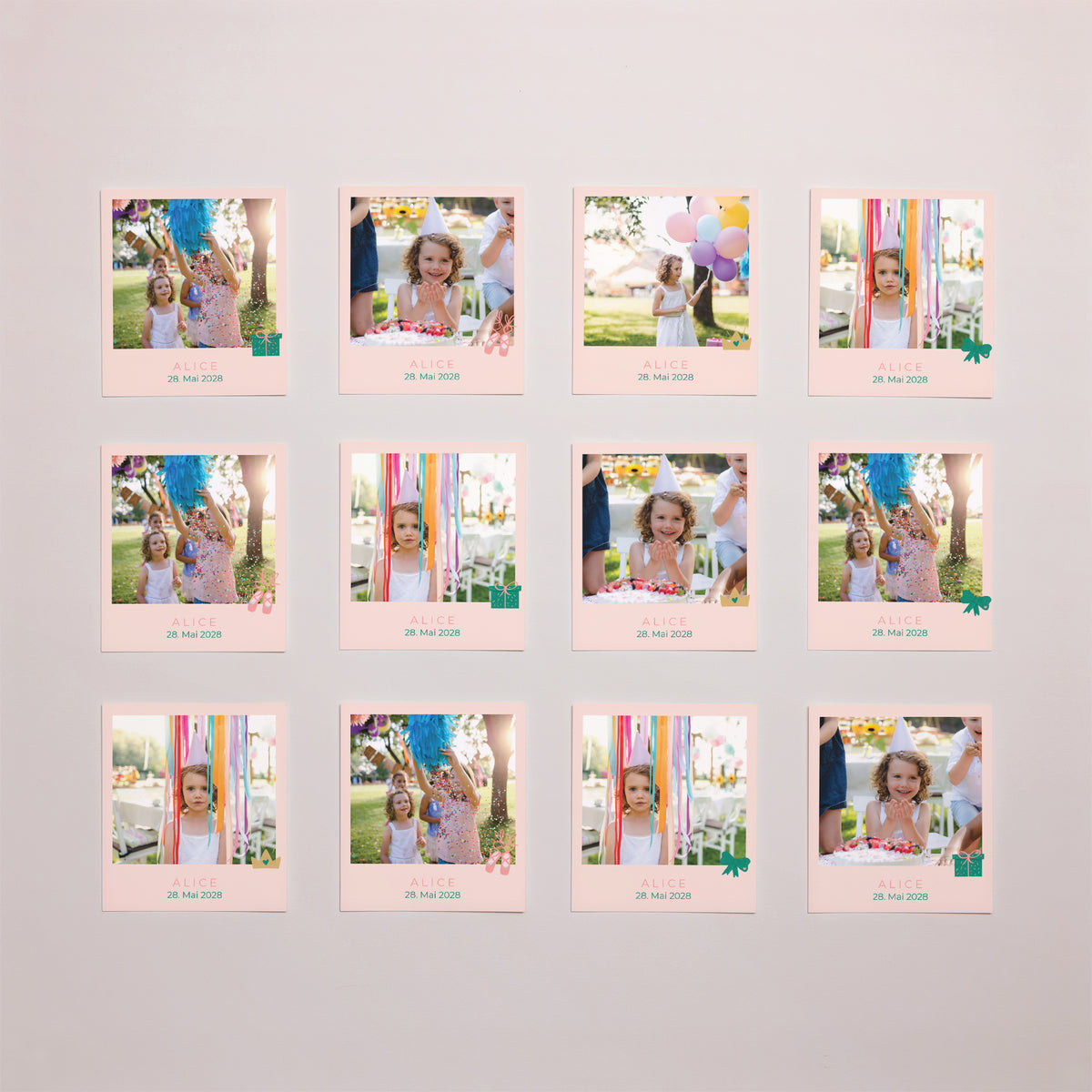 Fotoabzug Kindergeburtstag Pack von 12 Kleine Prinzessin foto