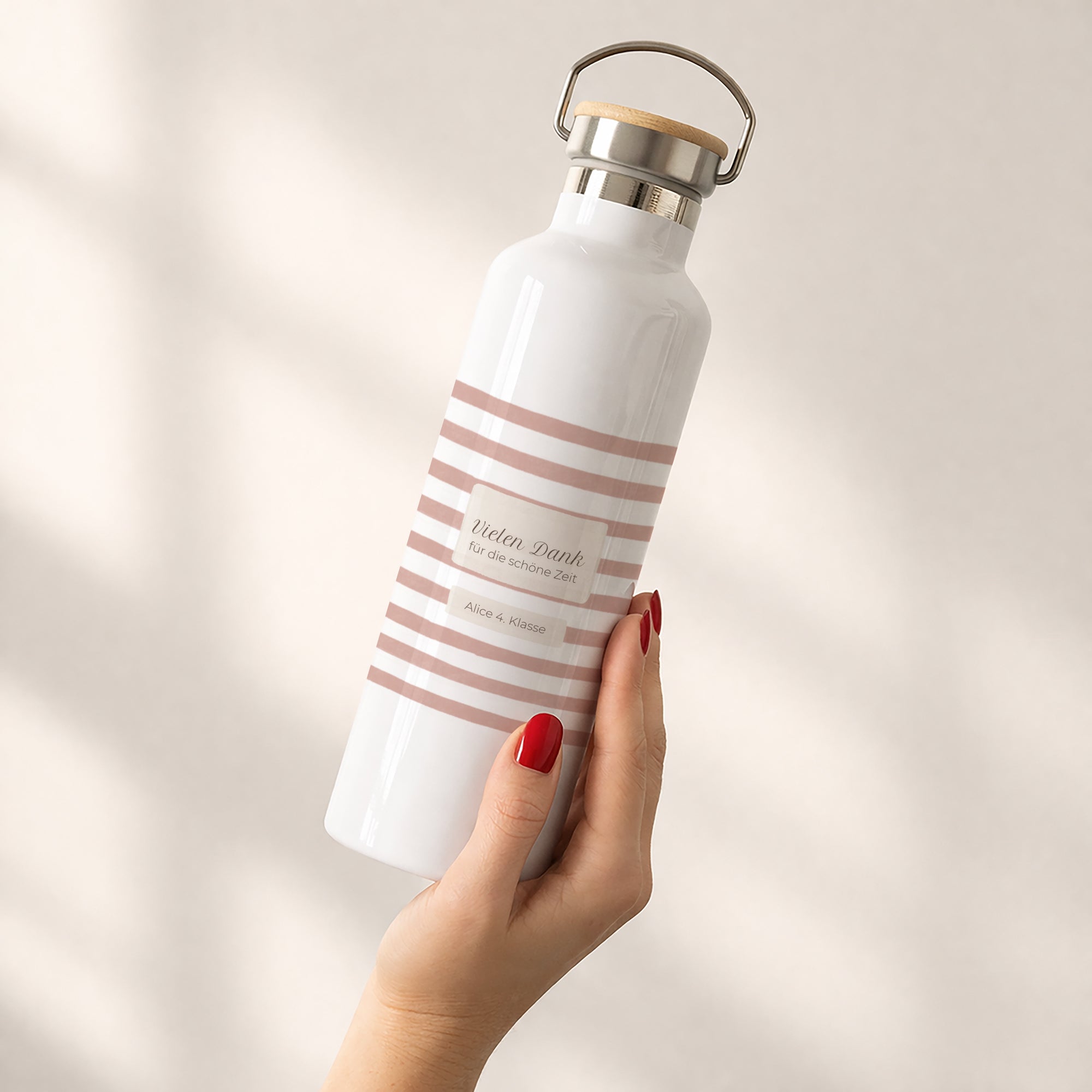 Trinkflasche Objekte 75 cl Schulmädchenstreifen, Rosa foto N° 2