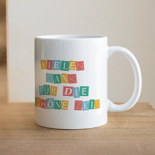 Tasse Objekte Weiß Danke bunt foto