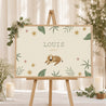 Begrüßungstafel Kindergeburtstag Landschaft 90 x 60 cm Tiere der Savanne foto N° 1
