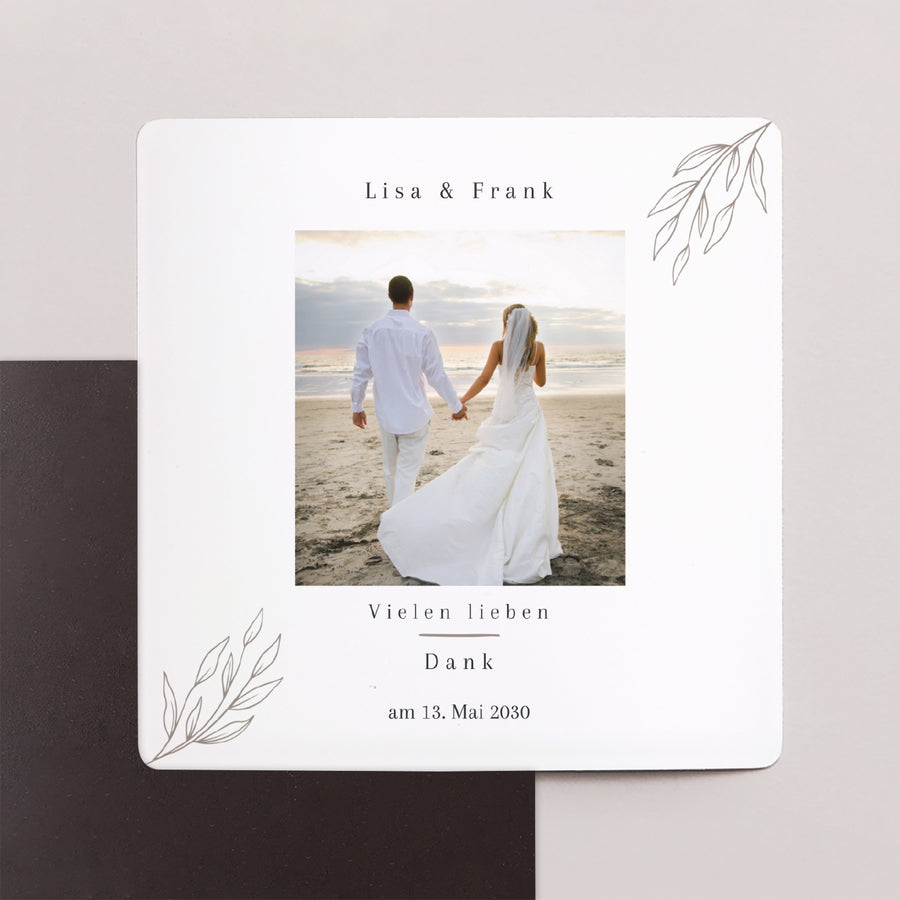 Dankeskarte Hochzeit Satz von 9, magnetisch. foto