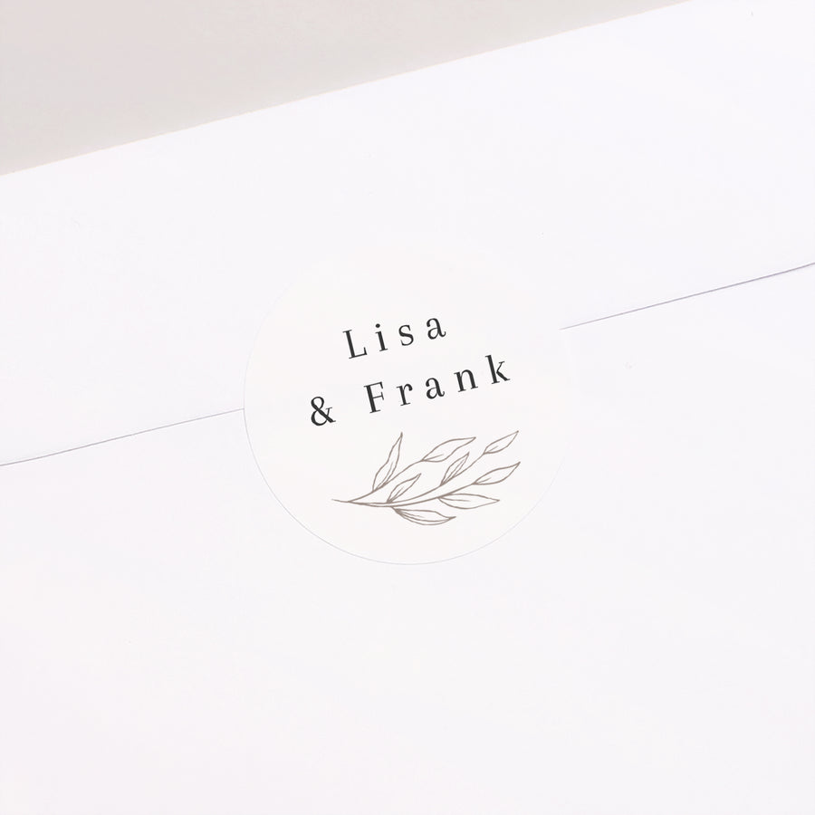 Sticker Hochzeit Rund romantische Allianz foto