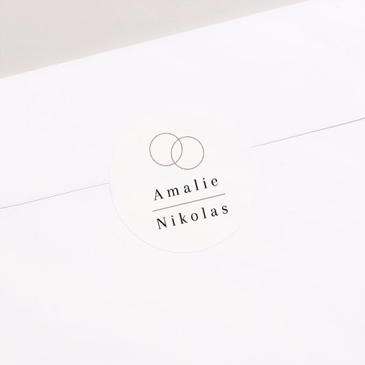 Sticker Hochzeit Rund Verbundene Schicksale foto