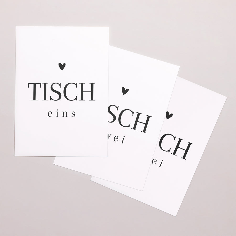 Tischnummern Hochzeit Rechteck Unermessliche Liebe foto
