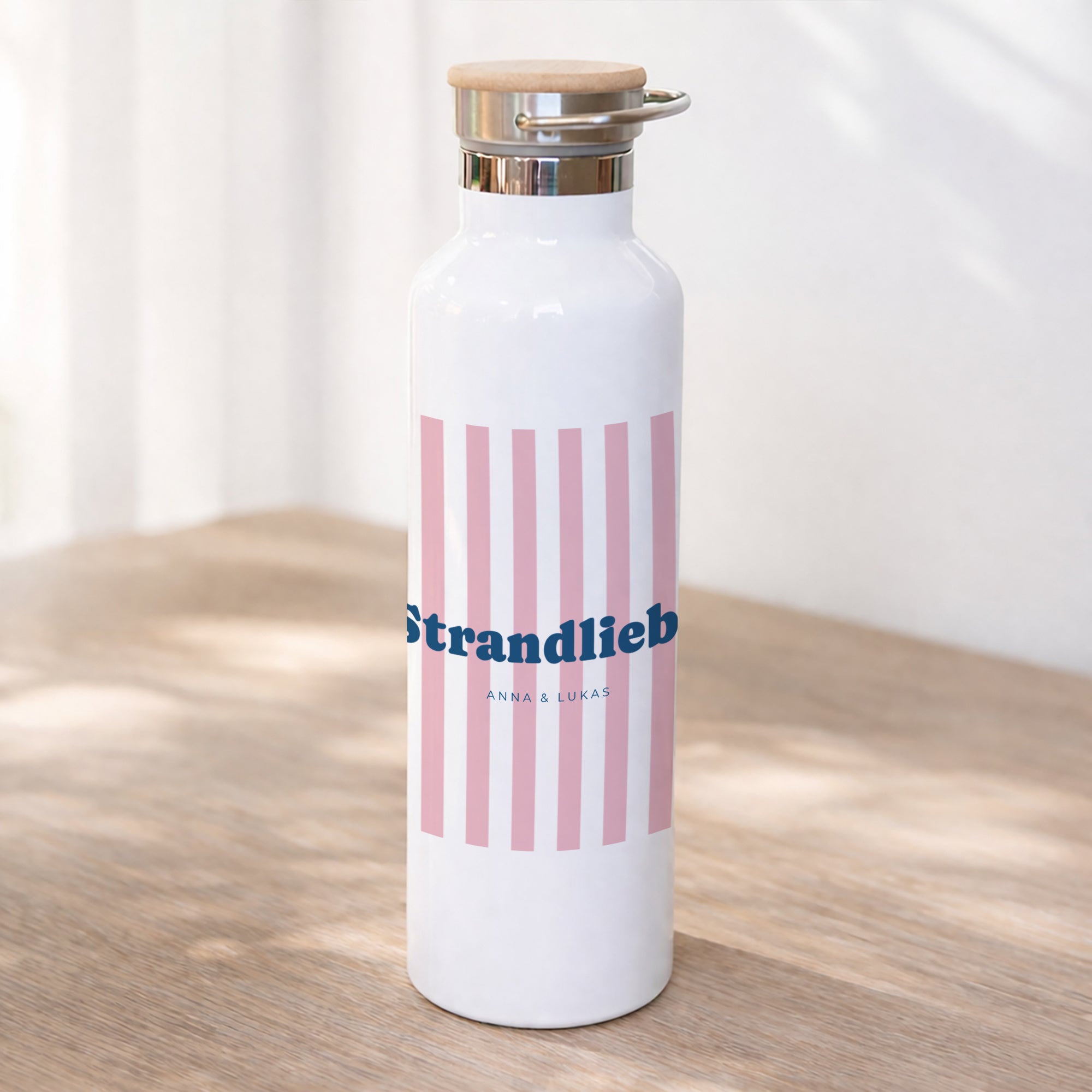 Trinkflasche Objekte 75 cl Liebe am rosa Strand foto N° 1