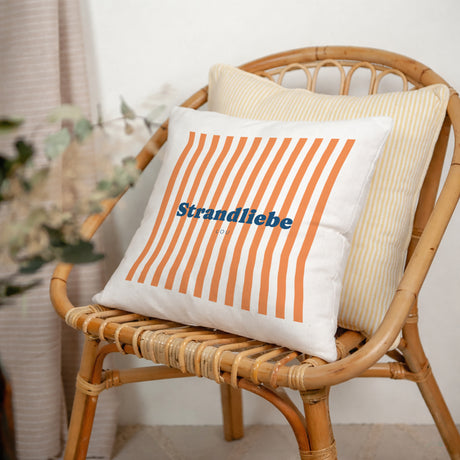 Kissen Objekte Natürliche Beige Liebe am Orangenstrand