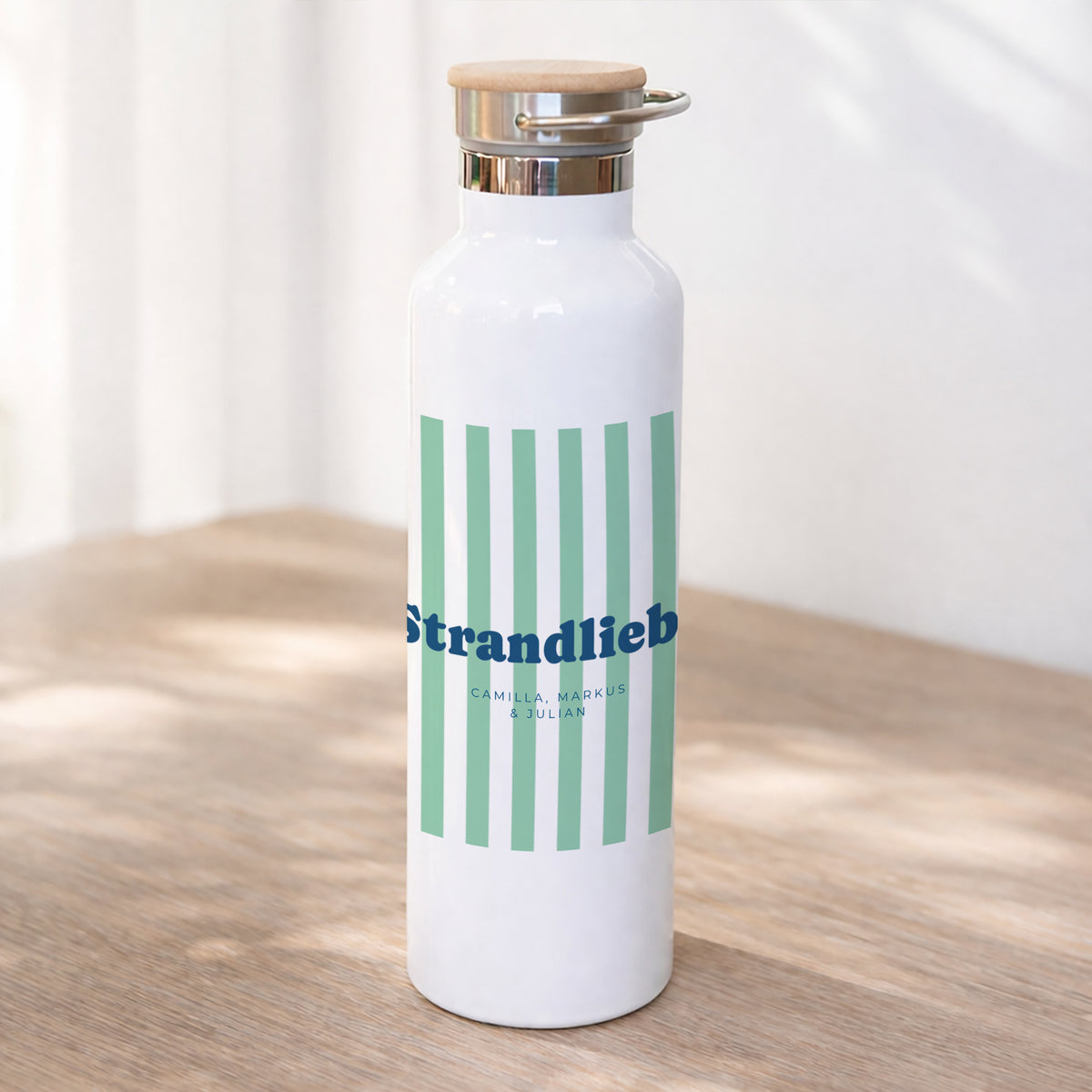 Trinkflasche Objekte 75 cl Liebe am grünen Strand foto N° 1