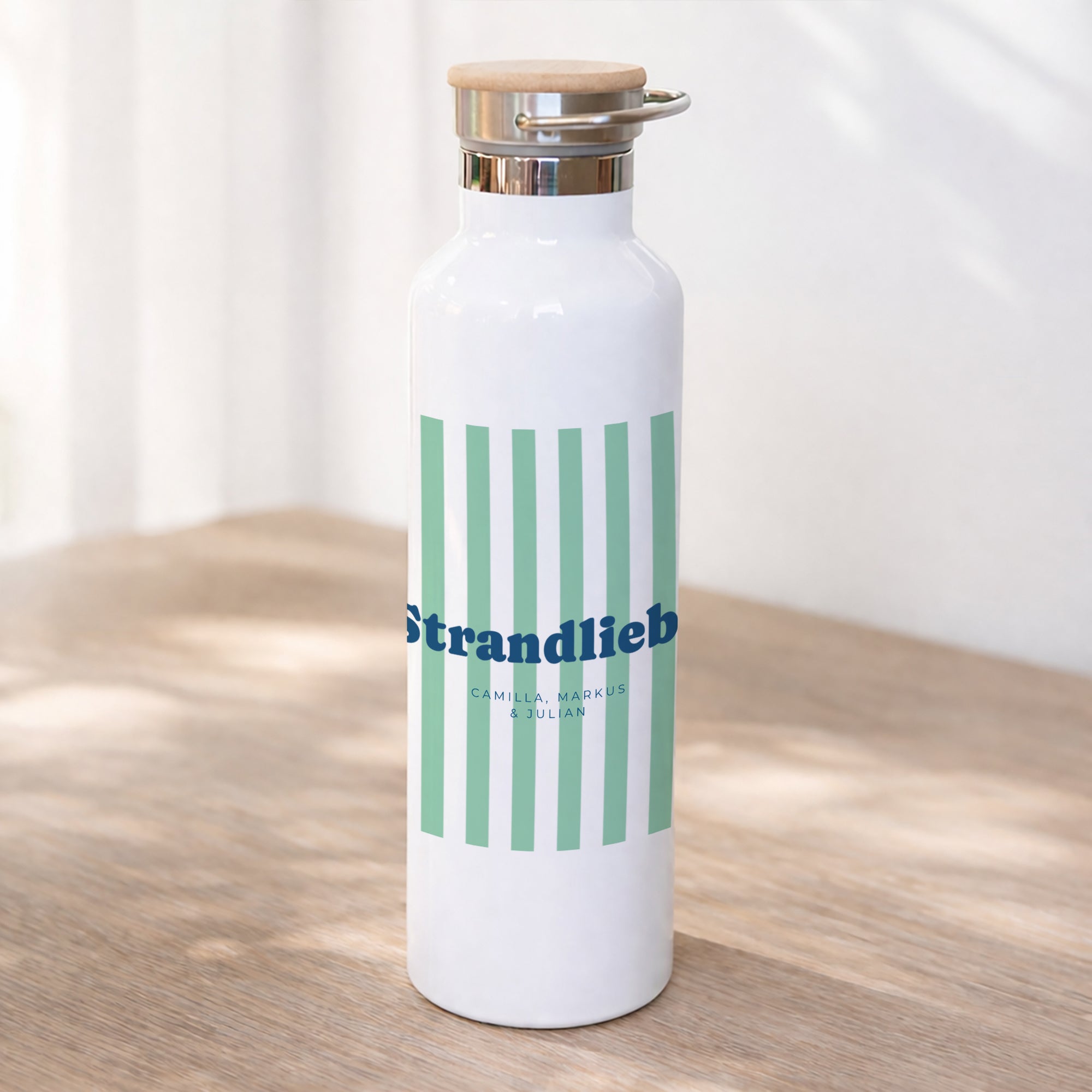 Trinkflasche Objekte 75 cl Liebe am grünen Strand foto N° 1