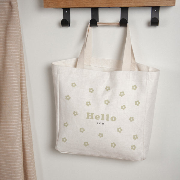 Tote bag Objekte Tragehenkel Blumenmuster foto