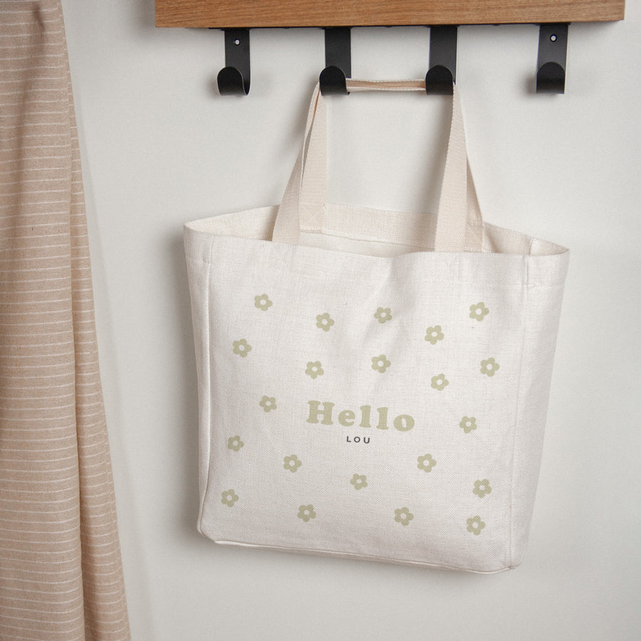 Tote bag Objekte Tragehenkel Blumenmuster foto