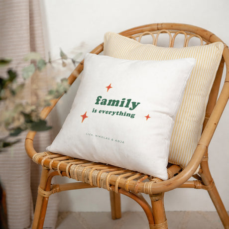 Kissen Objekte Natürliche Beige Family is everything