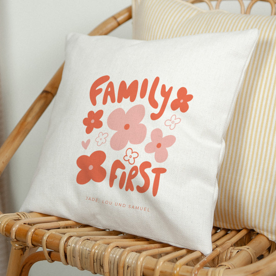 Kissen Objekte Natürliche Beige Family First Pop foto