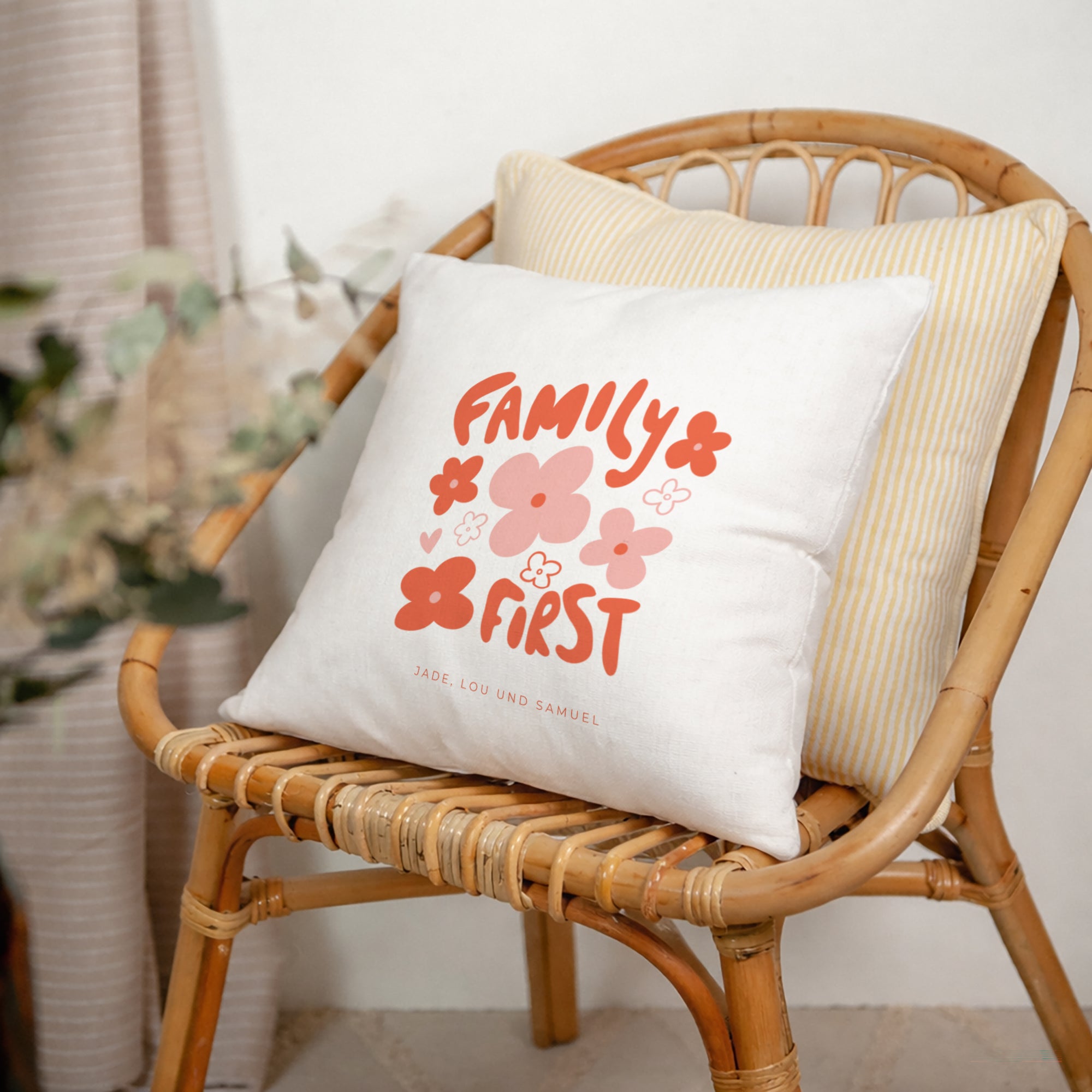 Kissen Objekte Natürliche Beige Family First Pop foto N° 2
