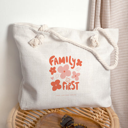 Strandtasche Objekte Griff in Seil Family First Pop foto N° 1