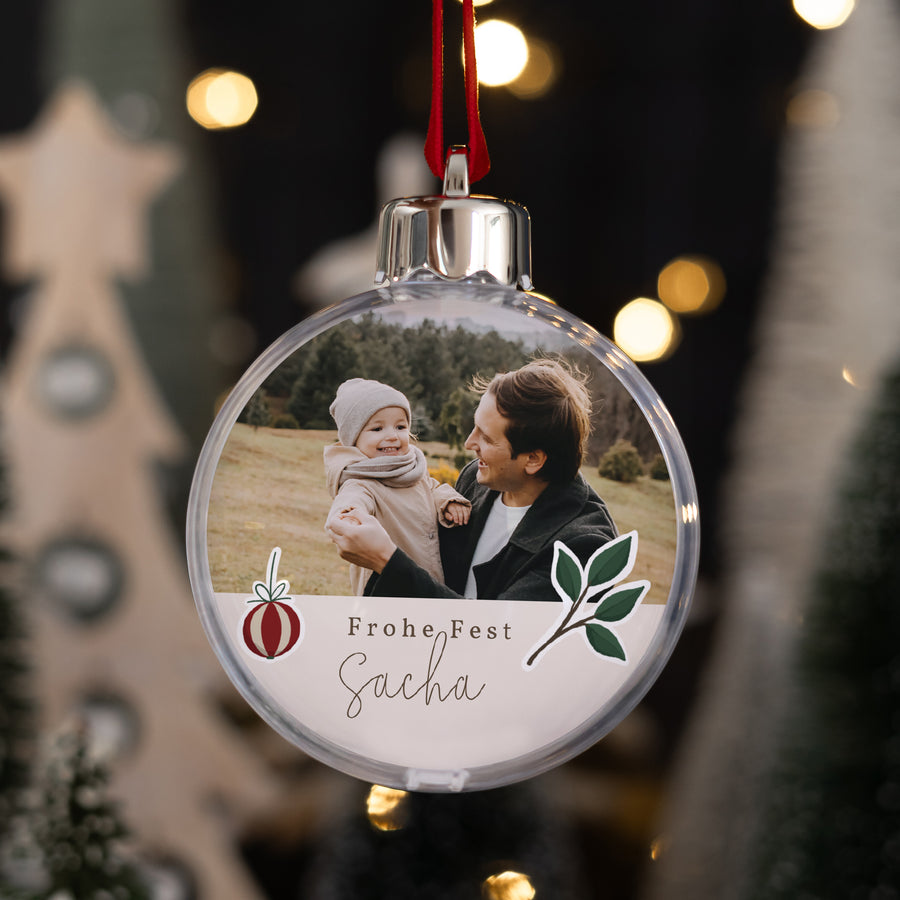 Weihnachtskugel Weihnachten Runde Sticker Weihnachten foto