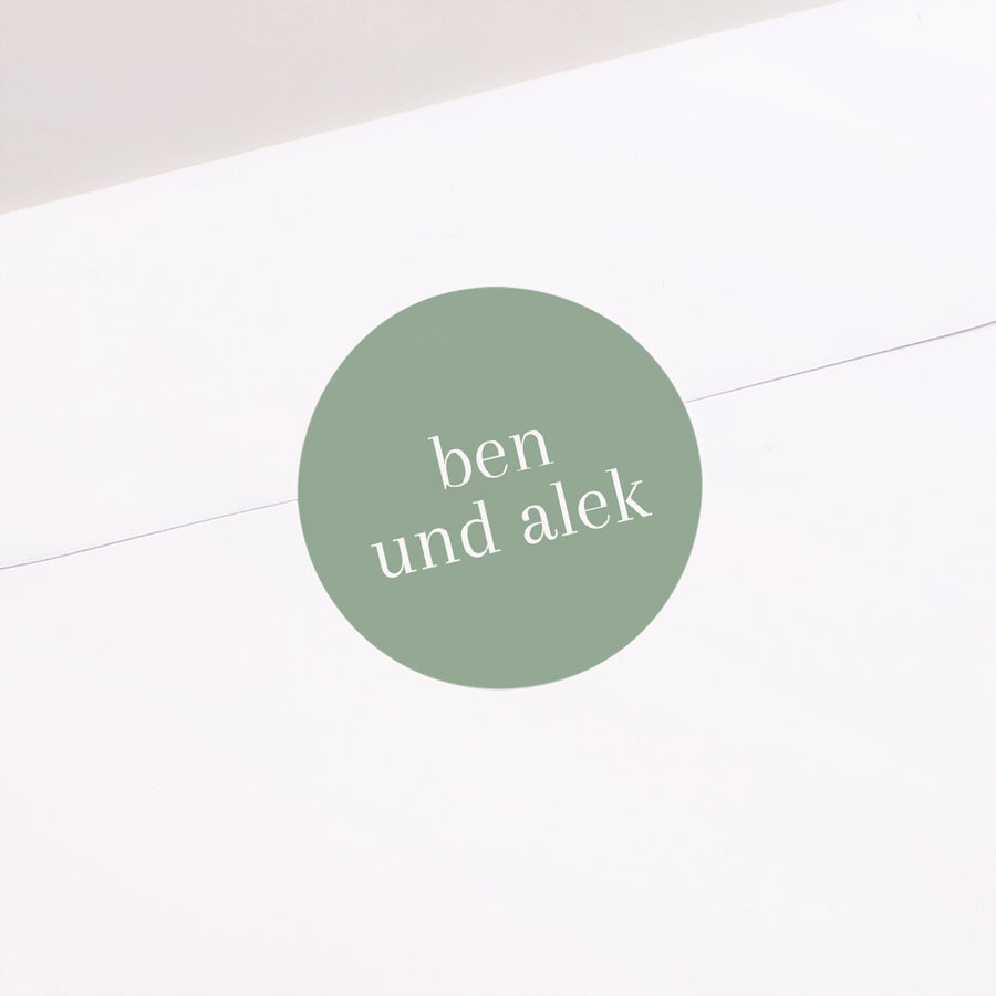 Sticker Geburt Rund Zwillinge Farbe Grün foto