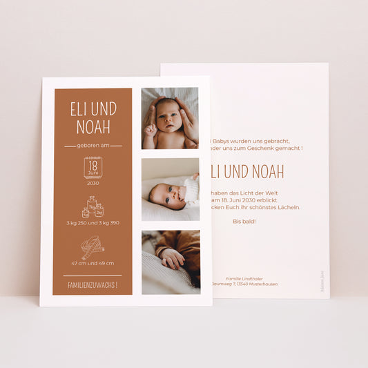 Geburtskarte foto