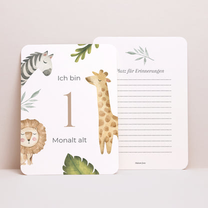 Meilenstein Karten Geburt 12er-Pack Jungle Happiness foto N° 4