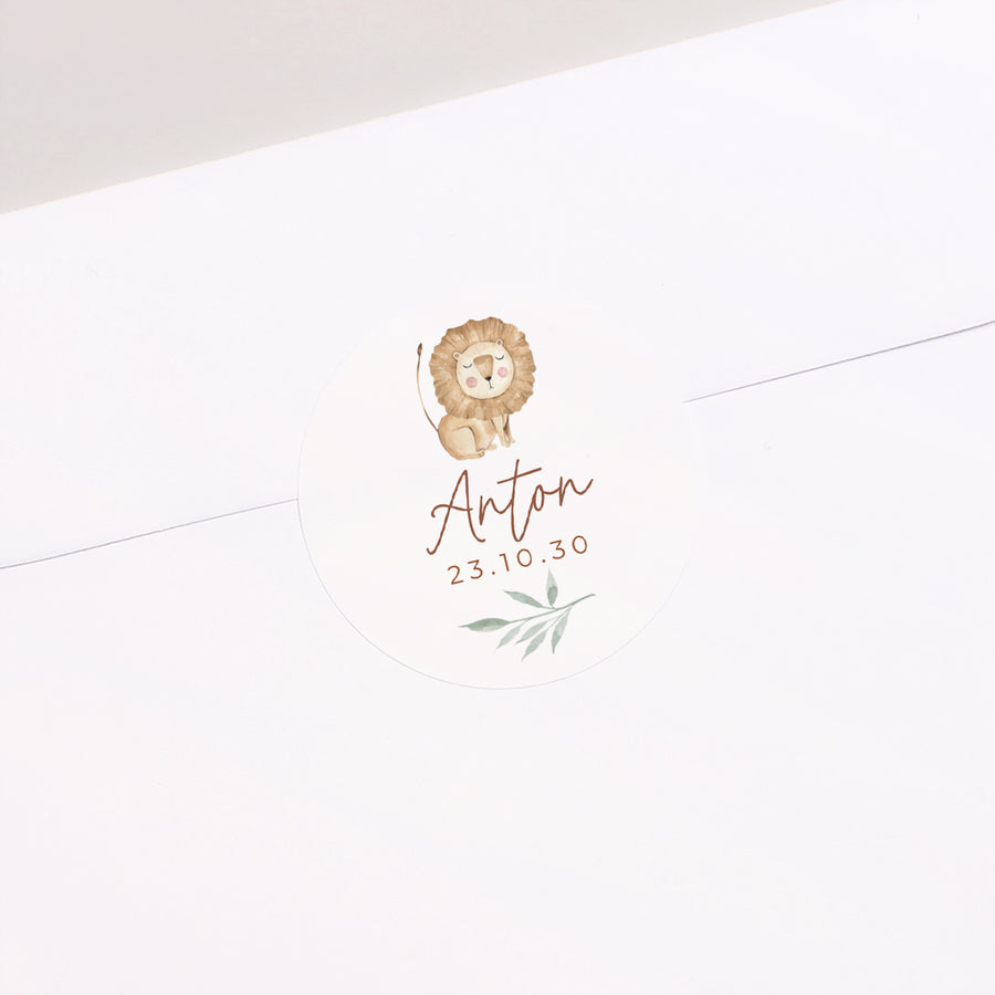Sticker Geburt Rund Jungle Happiness foto