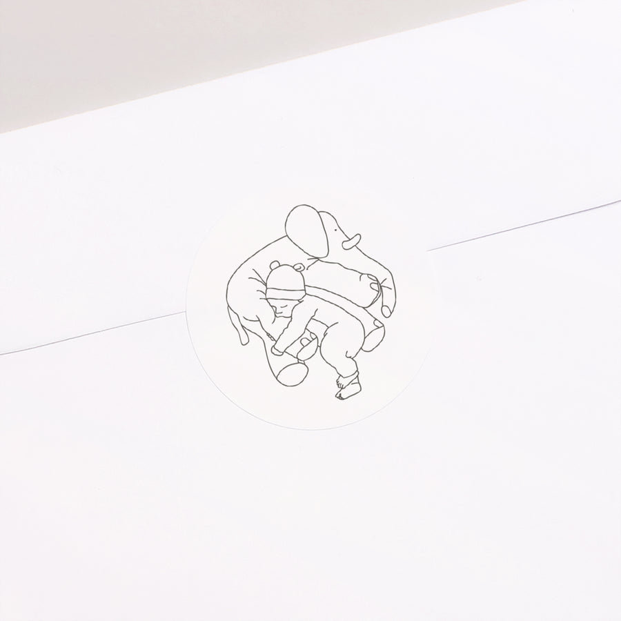 Sticker Geburt Rund Traumhafte Zärtlichkeit foto
