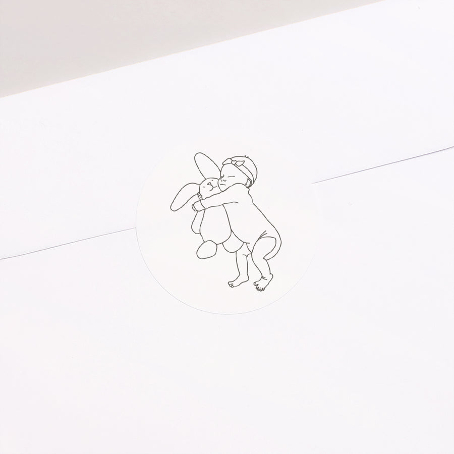 Sticker Geburt Rund Kuschelweich foto