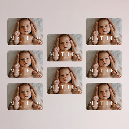 Geburtskarte Set von 8, magnetisch, Landschaft, rechteckige abgerundete Ecken Fotografische Grundlagen foto N° 3