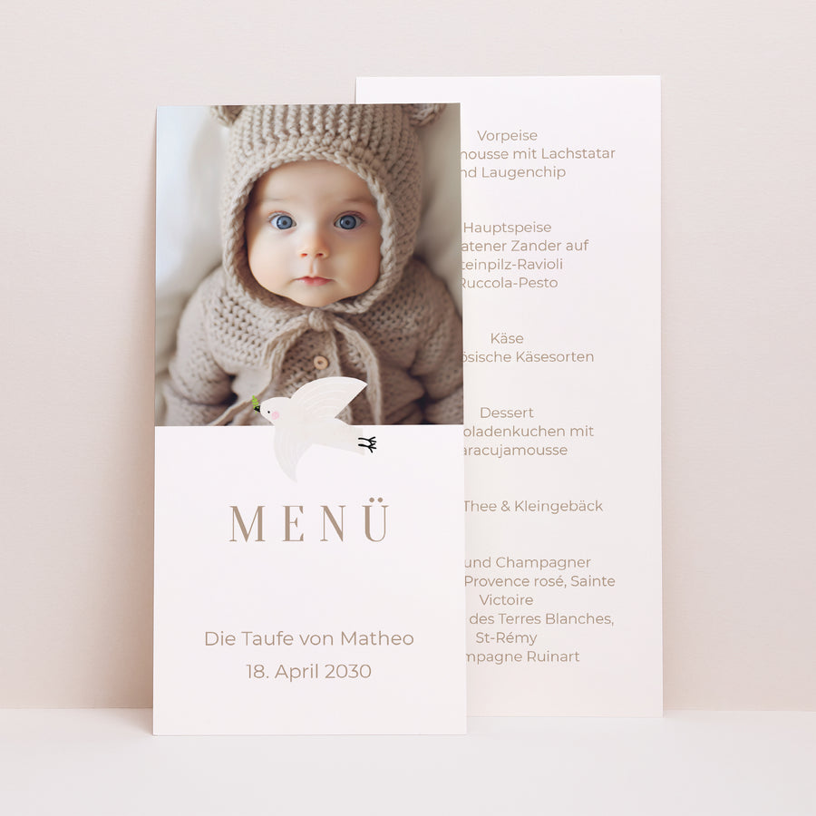 Menükarte Geburt Panoramatisches Porträt Fotografische Grundlagen foto