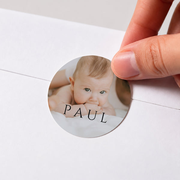 Sticker Geburt Rund Veloupté foto