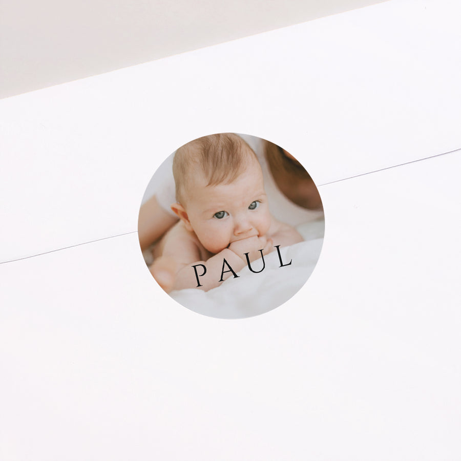 Sticker Geburt Rund Veloupté foto