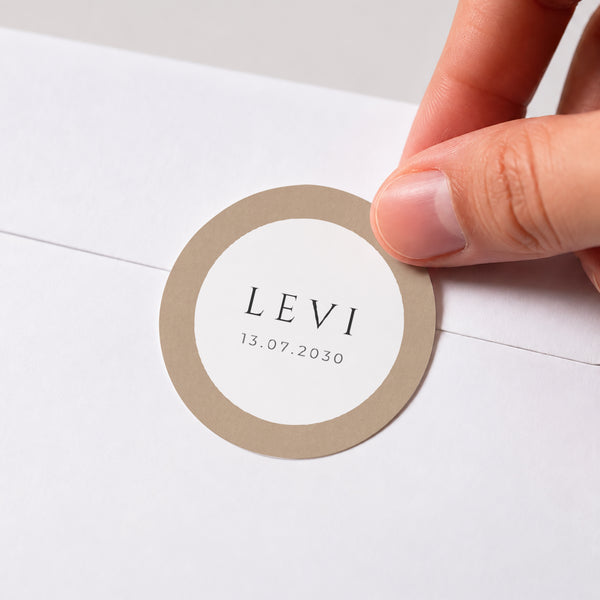 Sticker Geburt Rund Fotografisch Kraft foto