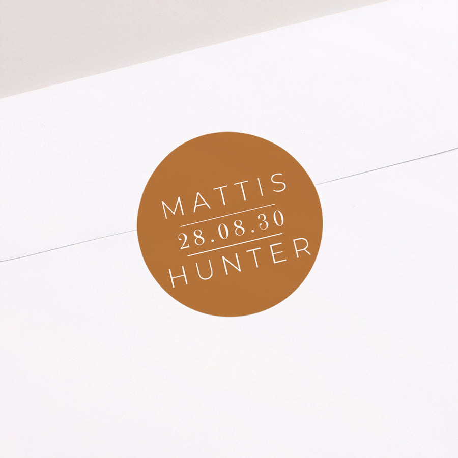 Sticker Geburt Rund Foto-Duo foto