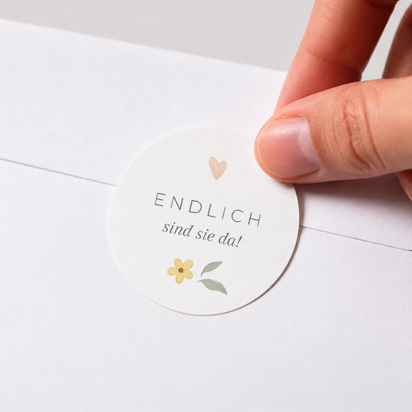 Sticker Geburt Rund Liberty Zwillinge foto