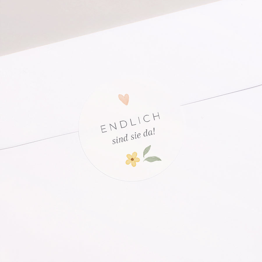 Sticker Geburt Rund Liberty Zwillinge foto