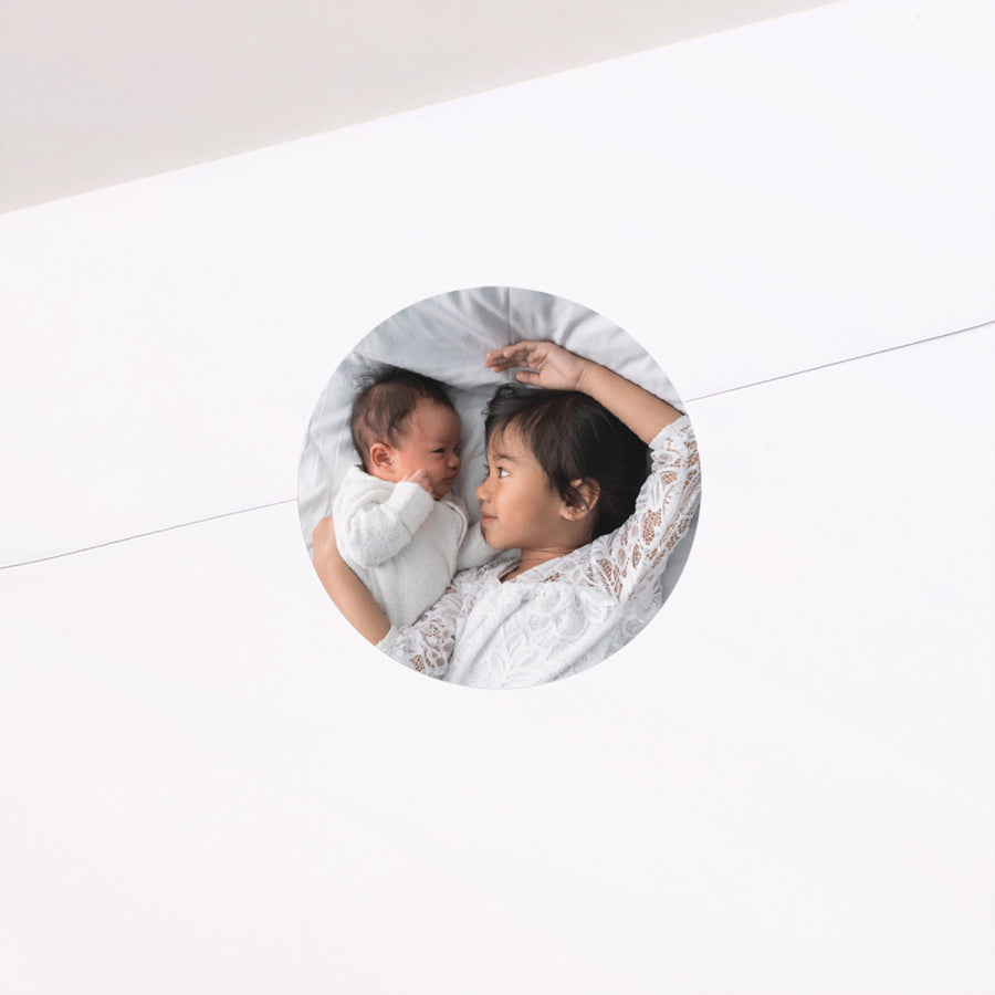 Sticker Geburt Rund Reinigen Kraft foto
