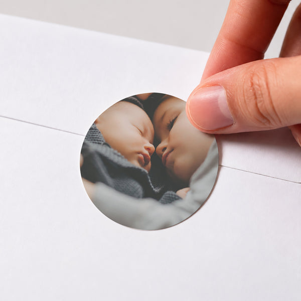 Sticker Geburt Rund foto