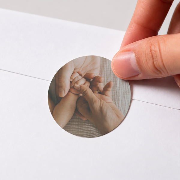 Sticker Geburt Rund Laurette foto