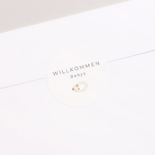 Sticker Geburt Rund Trousseau Garçon foto