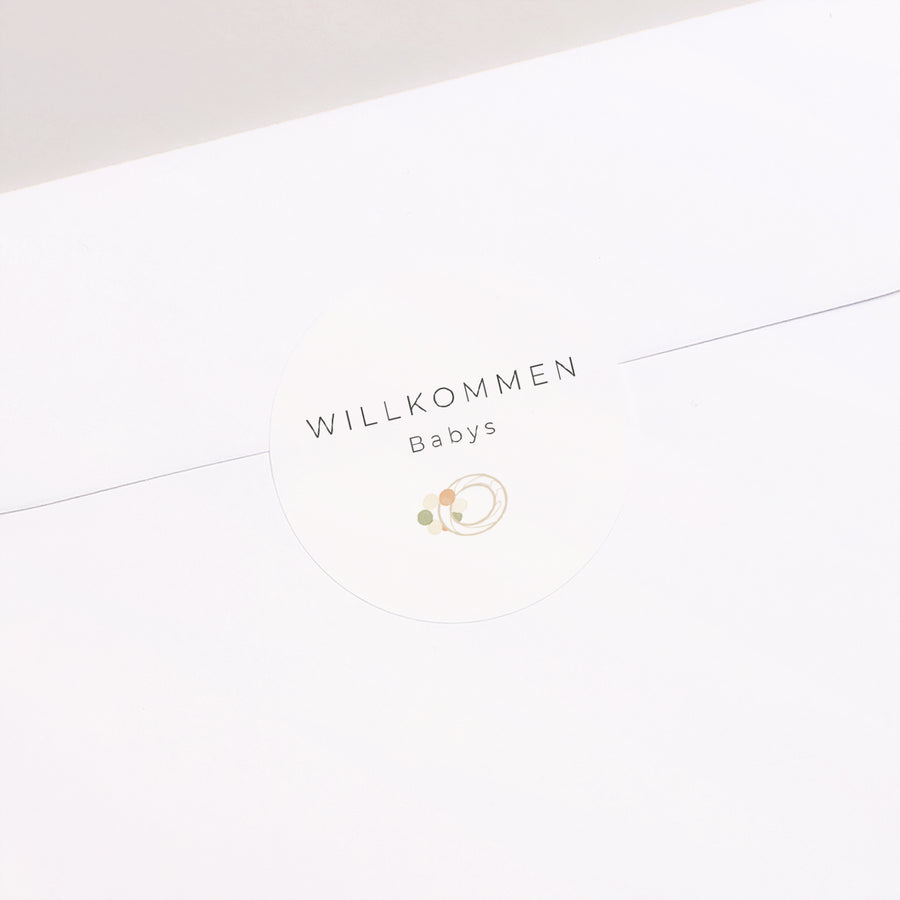 Sticker Geburt Rund Trousseau Garçon foto