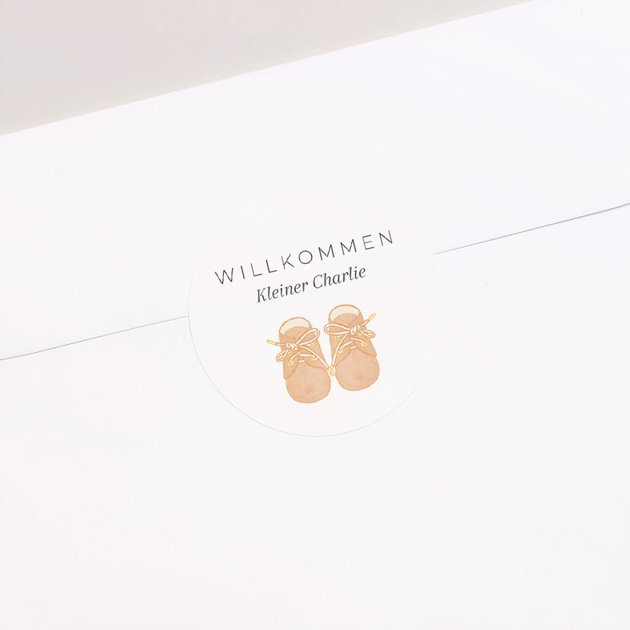 Sticker Geburt Rund Schlüsselbund Junge II foto