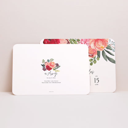 Hochzeitseinladung Landschaft, abgerundete Ränder Pops Blumen foto N° 3