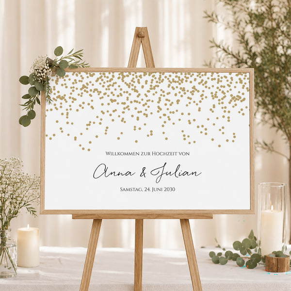 Begrüßungstafel Hochzeit Landschaft 90 x 60 cm foto