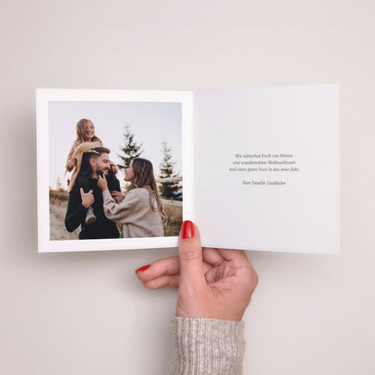 Weihnachtskarte Weihnachten Doppelflügiges Quadrat foto N° 2